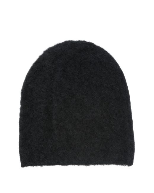 Uma Wang Black Fluffy Beanie