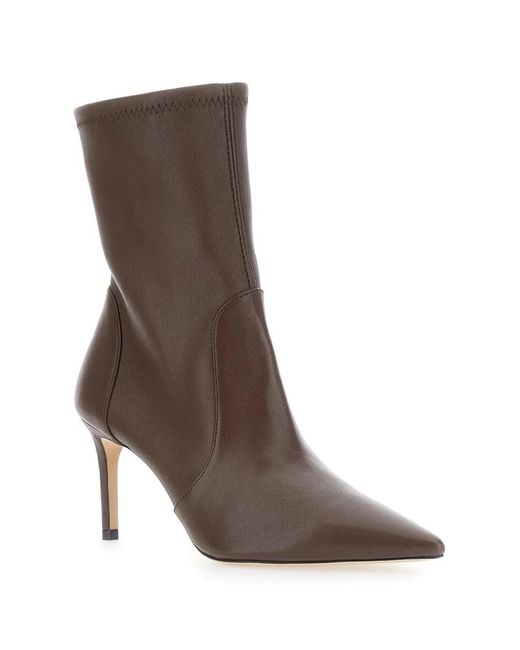 Stuart Weitzman Brown Bottines Stuart Power À Bout Pointu