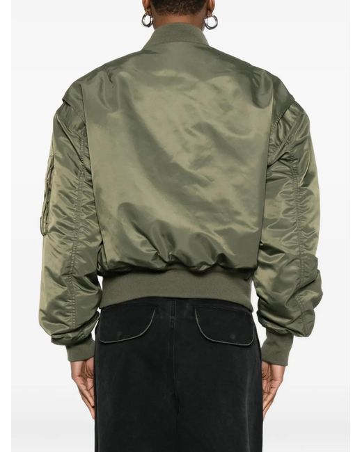 Entire studios Green Broad Zip-Fastening Bomber Jacket