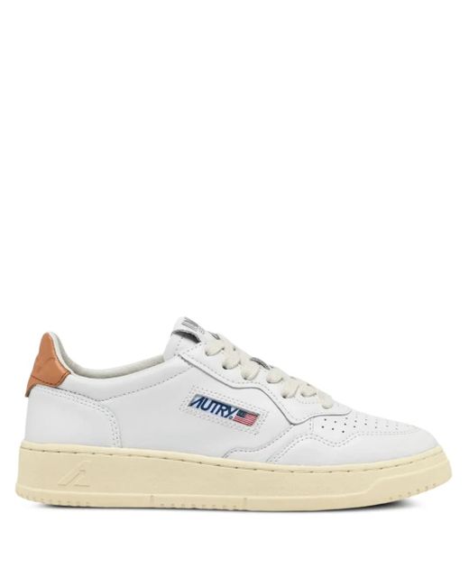 Autry White Medalist Leather Sneakers