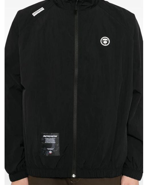 Aape By A Bathing Ape Black Logo-Patch Jacket for men
