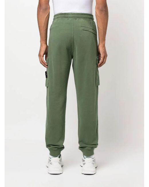 Stone Island Green Compass-Badge Track Pants for men