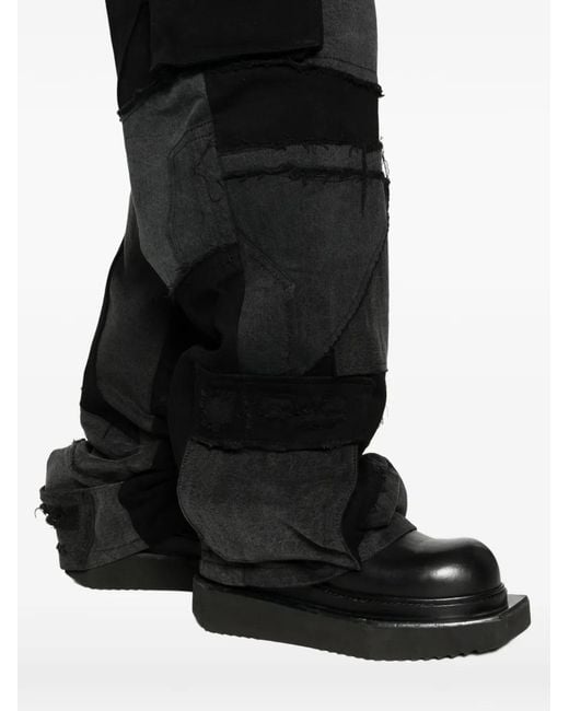 Who Decides War Black Panelled-Design Denim for men