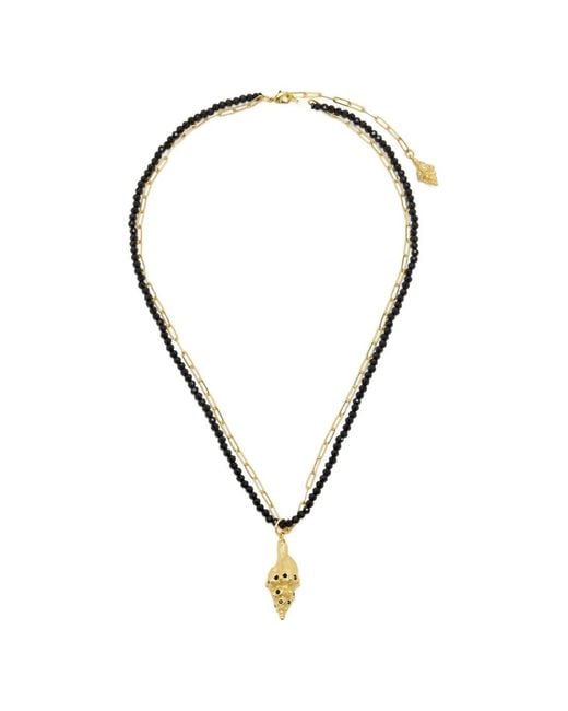 Oceanus Metallic Shell-Motif Necklace