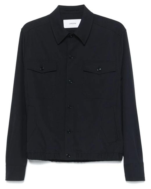 メンズ Lardini シャツジャケット Black