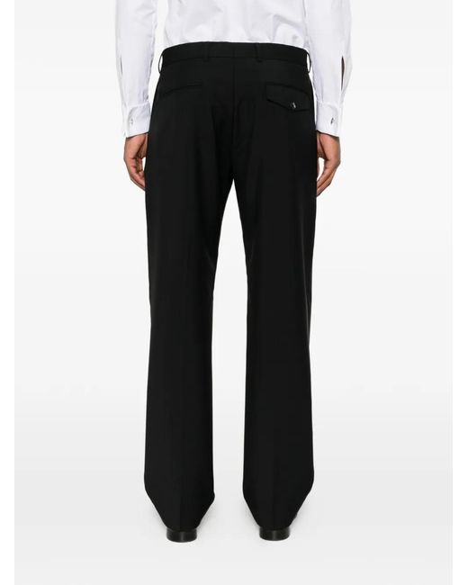 Paul Smith Black Pressed-Crease Tailored Trousers for men