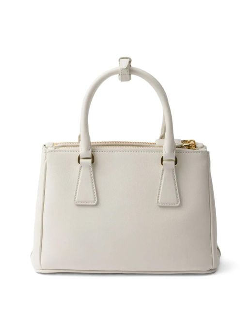 Prada White Kleine Galleria Handtasche