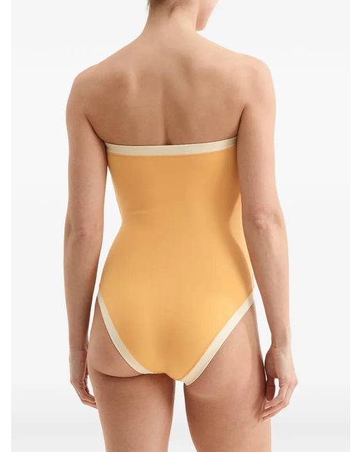 Eres White Exotique Bustier Pocket Swimsuit