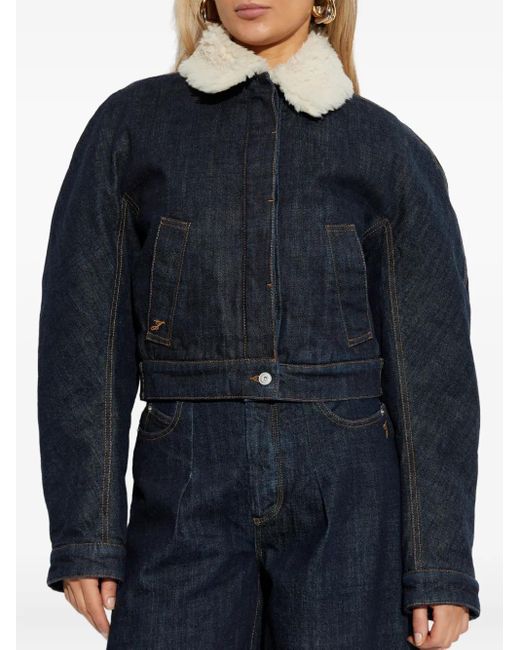 Jacquemus Blue Cropped Denim Jacket