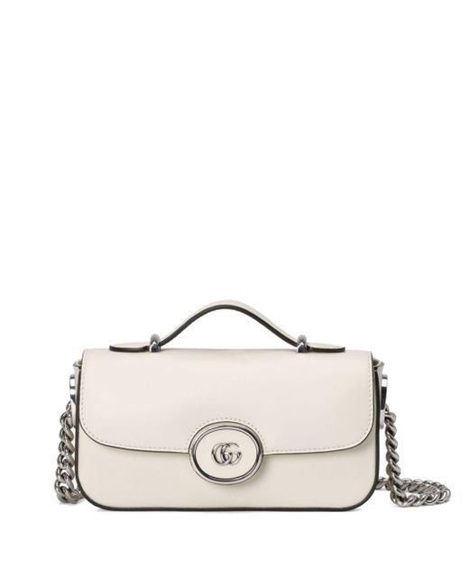Gucci Double G Leather Shoulder Bag in Natural for Men Lyst