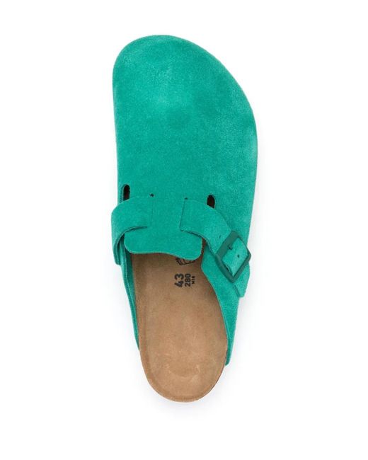 メンズ Birkenstock Boston スエード サンダル Green