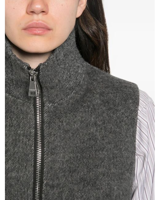 ERMANNO FIRENZE Black Double-Breasted Zip-Fastening Jacket