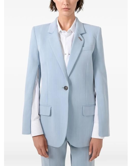 Barbara Bui Blue Blazer À Simple Boutonnage