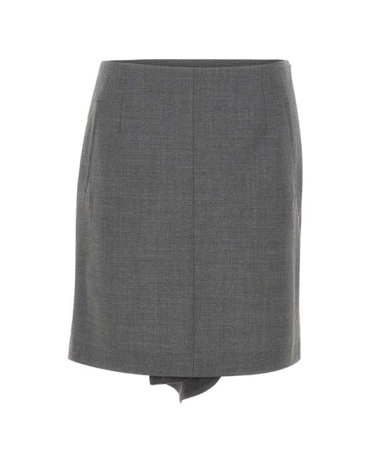 THE GARMENT Gray Grand Slip Asymmetric-Hem Mini Skirt