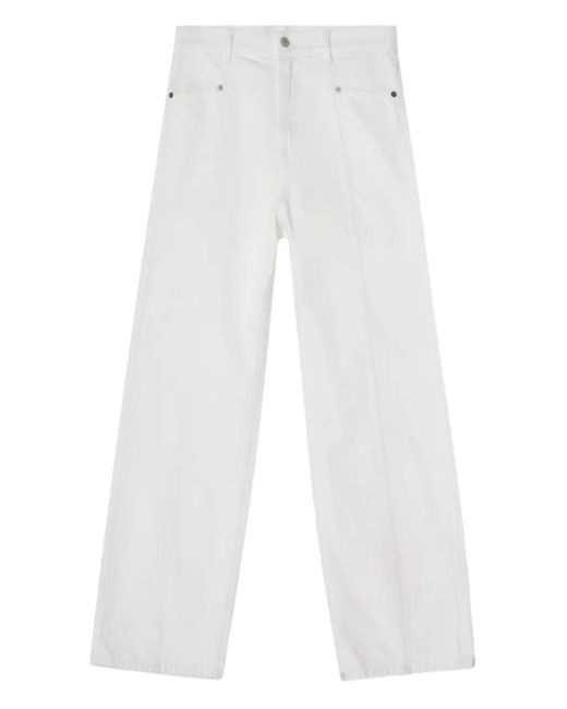 House of Dagmar White Logo-Patch Jeans