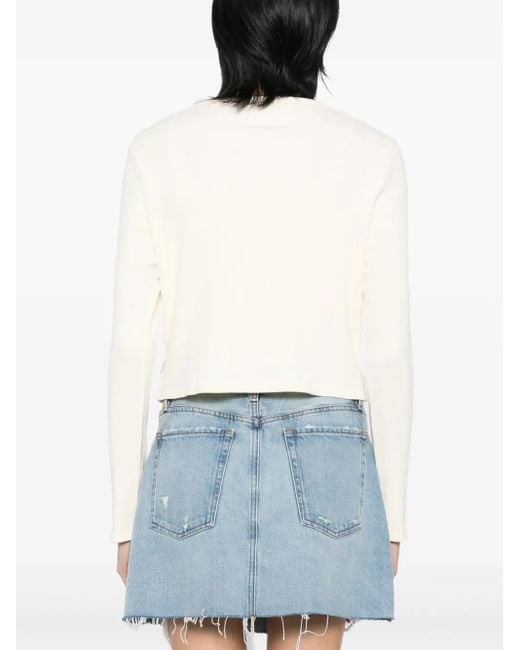 Chocoolate White Logo-Embroidered Top