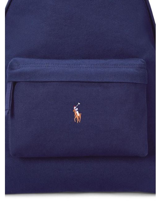 Zaino Con Logo di Polo Ralph Lauren in Blue da Uomo