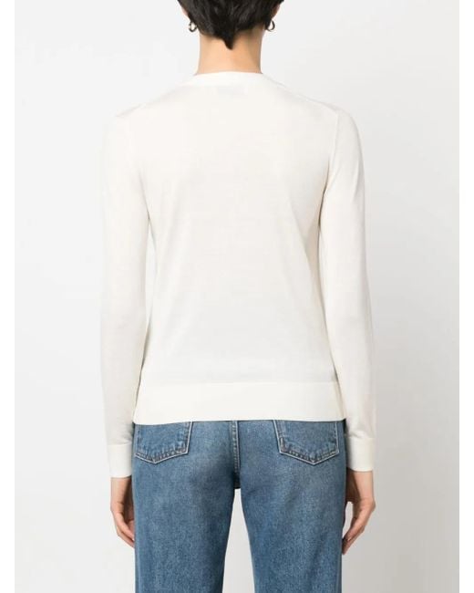 Tory Burch ロゴボタン カーディガン White