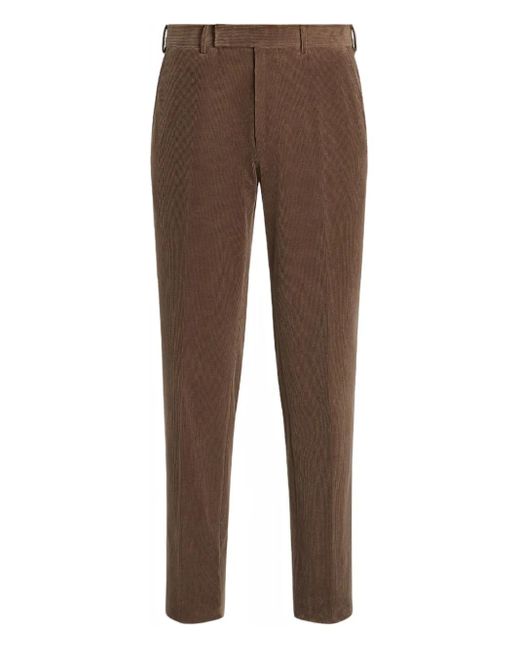 Zegna Brown Cashco Trousers for men