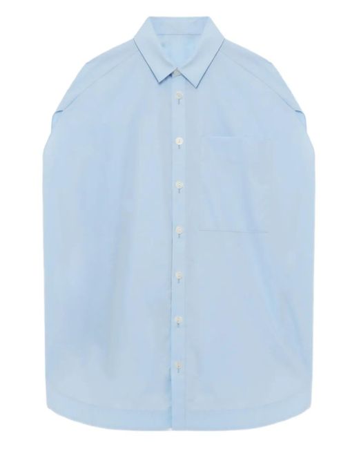 Chemise Circle À Design Sans Manches Enfold en coloris Blue