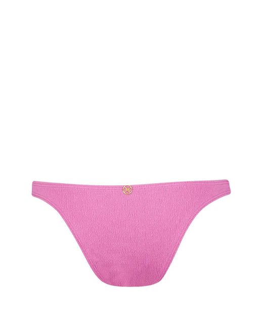 ViX Pink Firenze Basic Textured Bikini Bottoms
