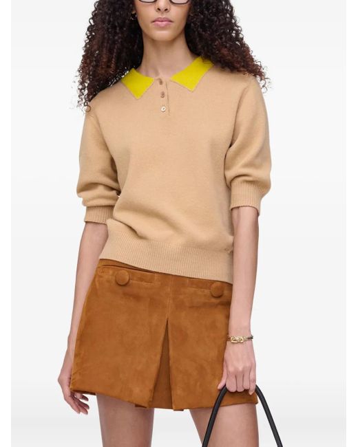 Marc Jacobs コントラストカラーウールポロシャツ Natural