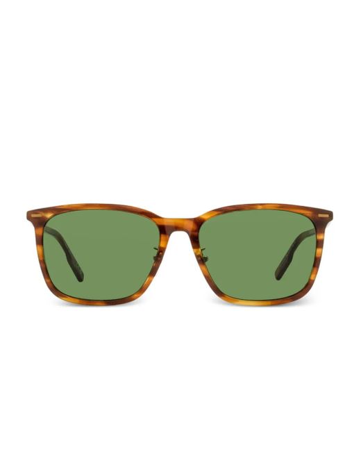 Zegna Green Rectangular-Frame Sunglasses for men