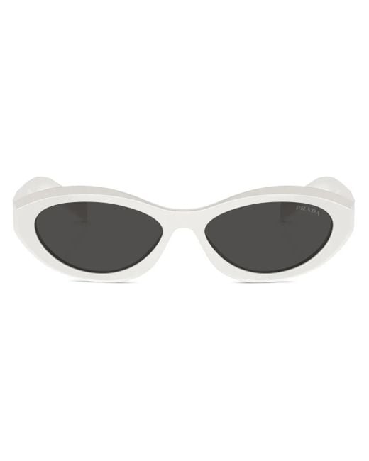 Prada White Cat-Eye Frame Sunglasses