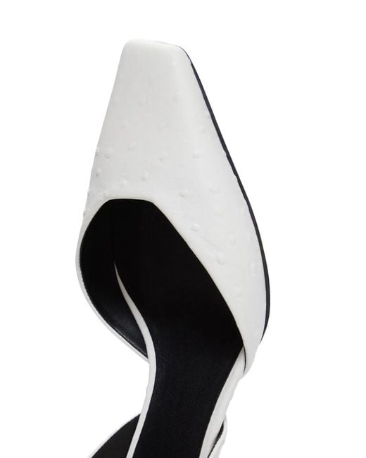 Loulou de Saison White Square-Toe Slingback Pumps