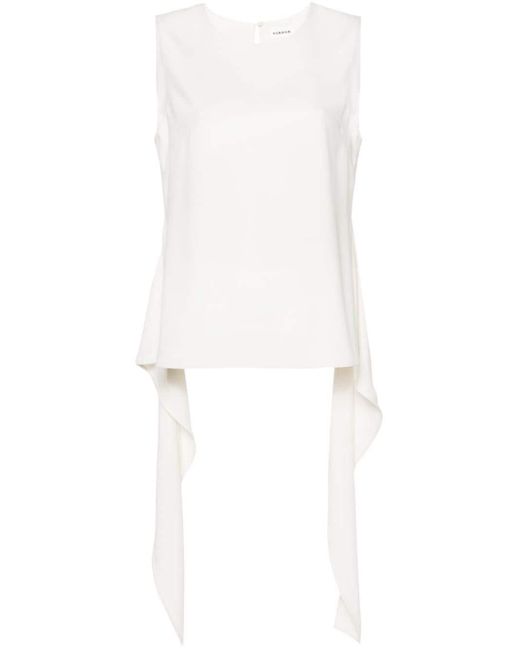 P.A.R.O.S.H. White Tied Cady Blouse