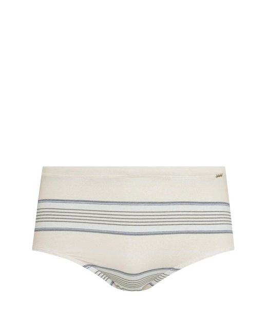 Amir Slama White Striped Swimming Trunks for men