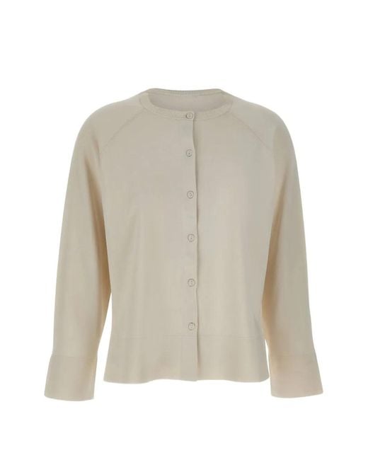 Cardigan Con Bordo A Coste di Elena Miro in White