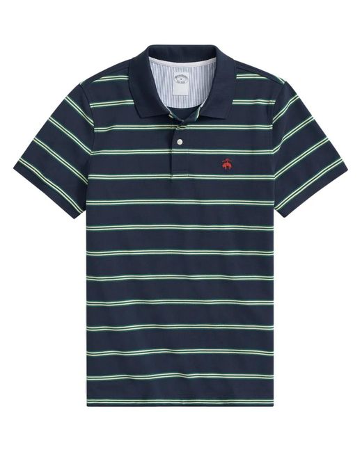 Brooks Brothers Blue Logo-Embroidery Polo Shirt for men