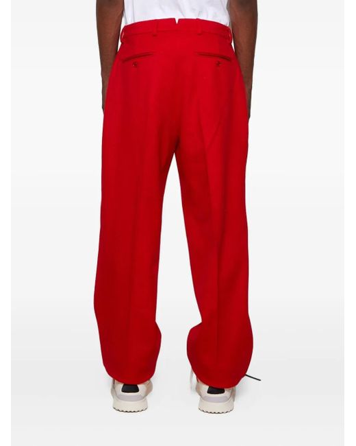 VTMNTS Wollen Broek Met Geplooide Voorkant in het Red voor heren