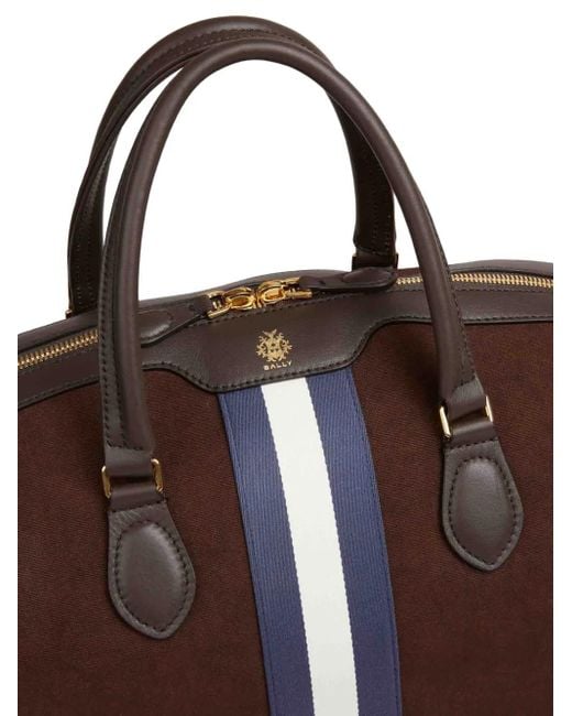 Bally Gestreepte Reistas Met Logodetail in het Brown voor heren