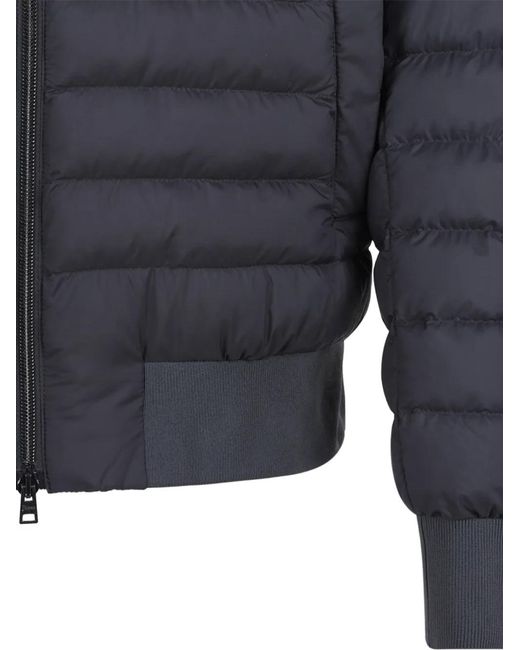 Herno Blue Zip Quilted Jacket for men