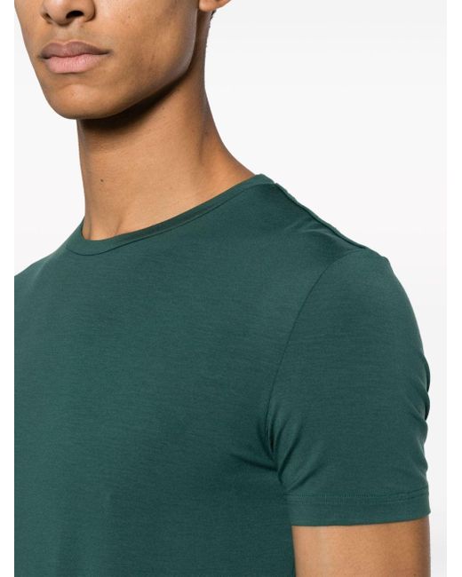 Zegna T-Shirt mit rundem Ausschnitt in Green für Herren