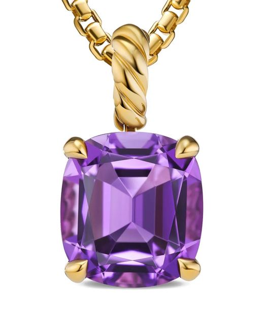 David Yurman Metallic 18Kt Marbella Amethyst Pendant (12Mm)