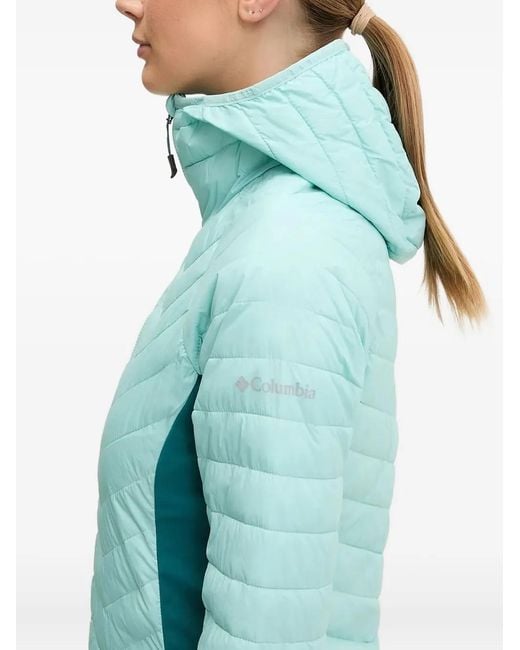 Columbia Green Quilted Hooded Jacket