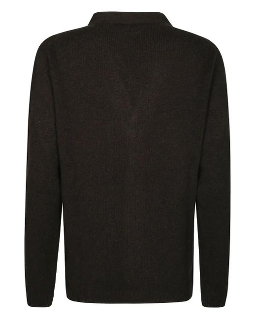 Daniele Fiesoli Black Buttoned Cardigan for men