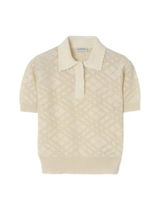 Polo A Cuadros Burberry de color Natural