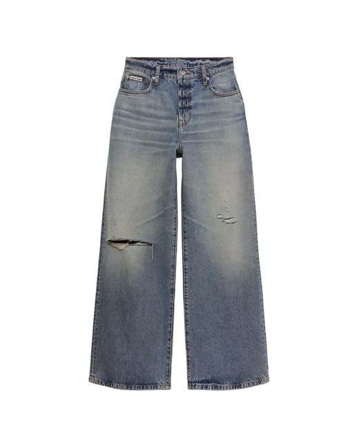 Calvin Klein Blue Distressed Jeans