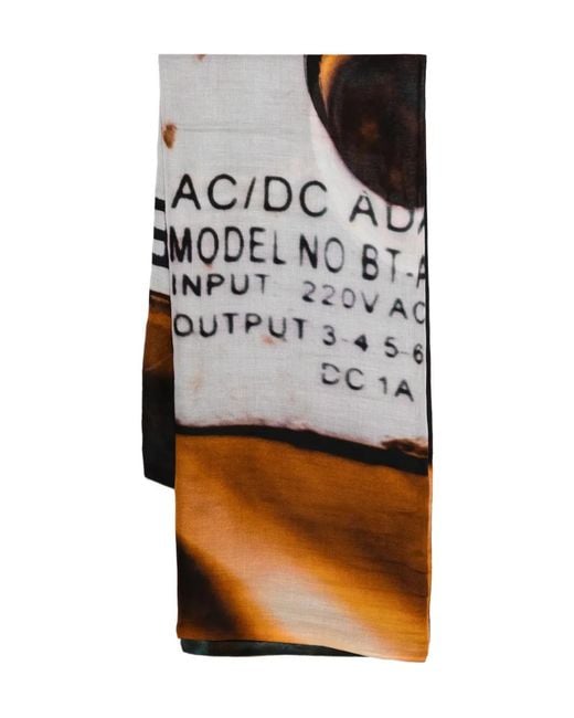TALKING WALLS Gray Graphic Scarf