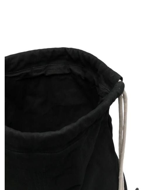 Rick Owens Black Drawstring-Fastening Backpack for men