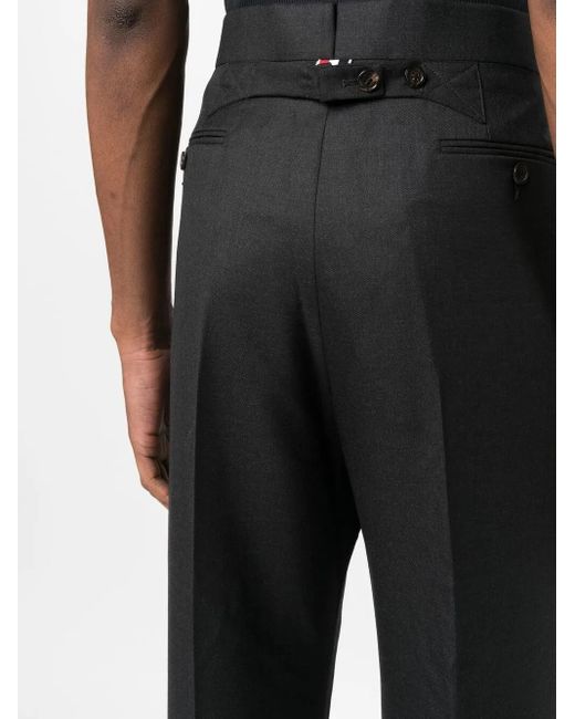 Thom Browne Blue Back-Strap Tailored Trousers for men