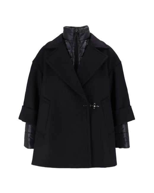 Fay Blue Layered Toggle-Fastening Coat