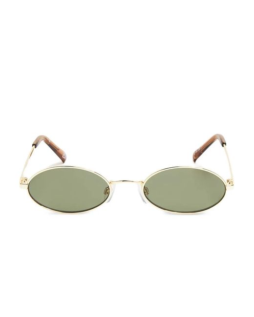Le Specs Green Love Train Oval-Frame Sunglasses