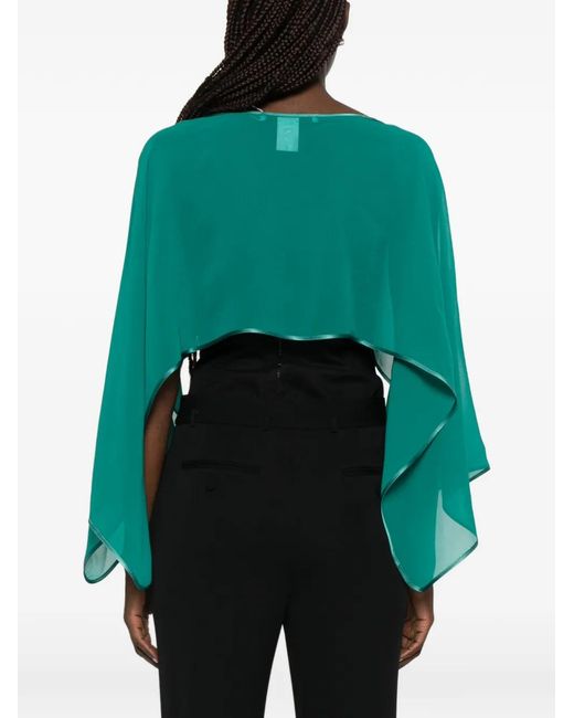 DE SANTIS Green Silk Cape