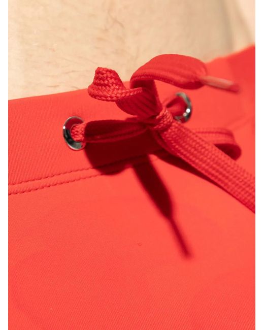 DIESEL Red Logo-Print Drawstring Briefs for men
