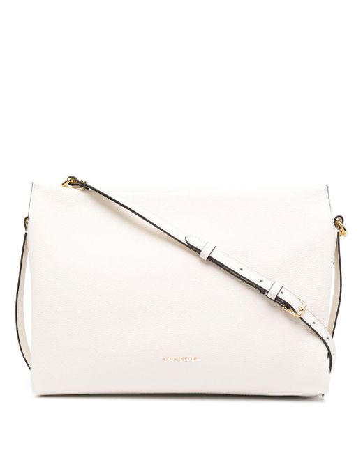 Coccinelle Leather Medium Boheme Tote Bag in White | Lyst UK